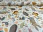 Preview: Patchworkstoff aus der Serie Doodle Days mit Eichhörnchen Fuchs Uhu Igel und mehr von Makower